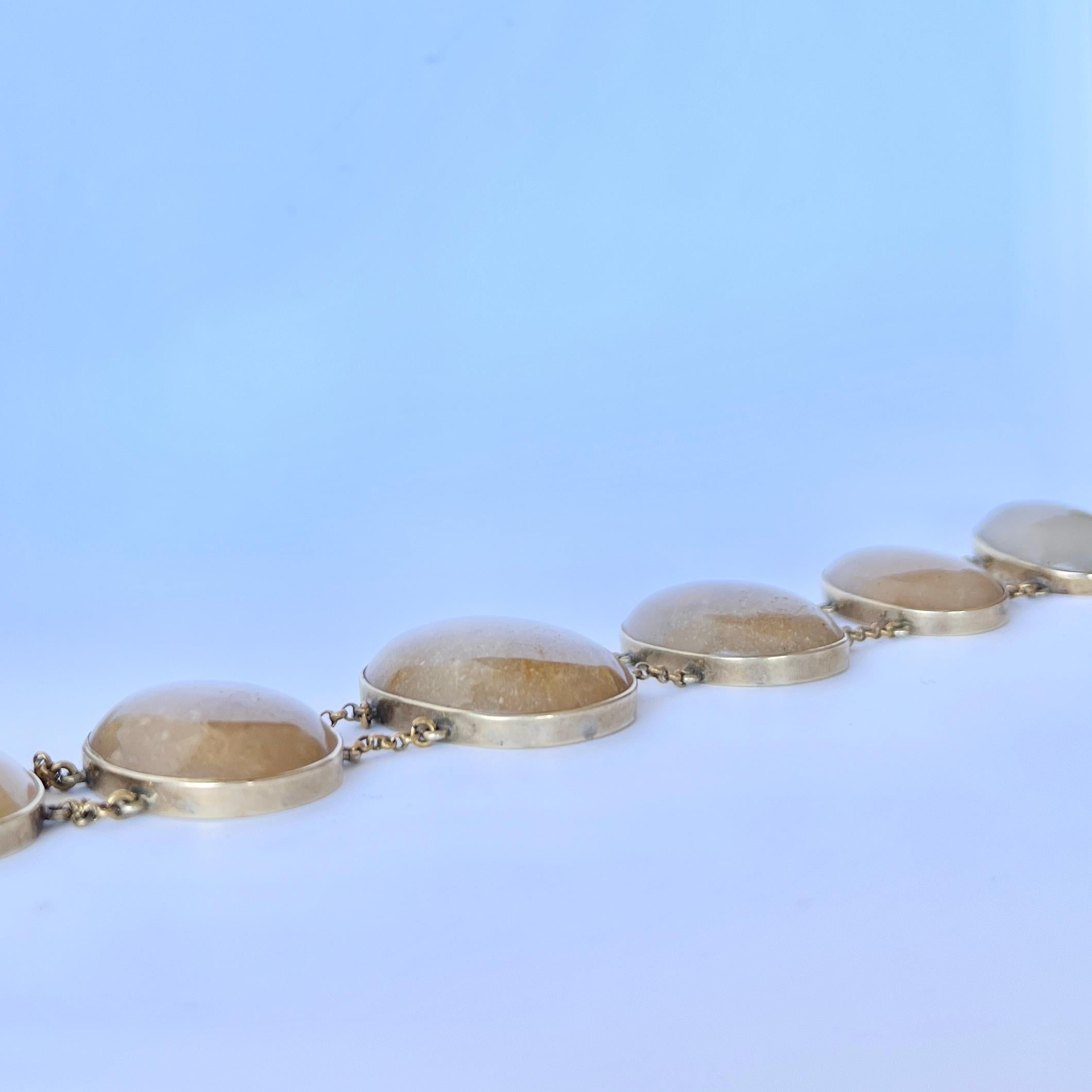 Pulsera eduardiana de ágata y oro de 9 quilates Cabujón en venta