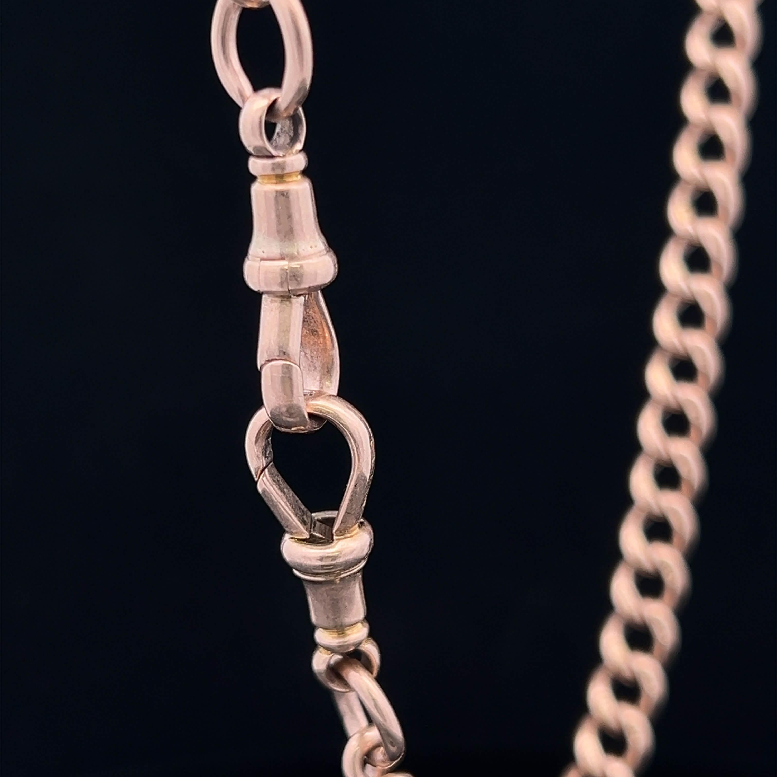 Edwardian Albert Fob Chain Hallmarked Birmingham 1900 1