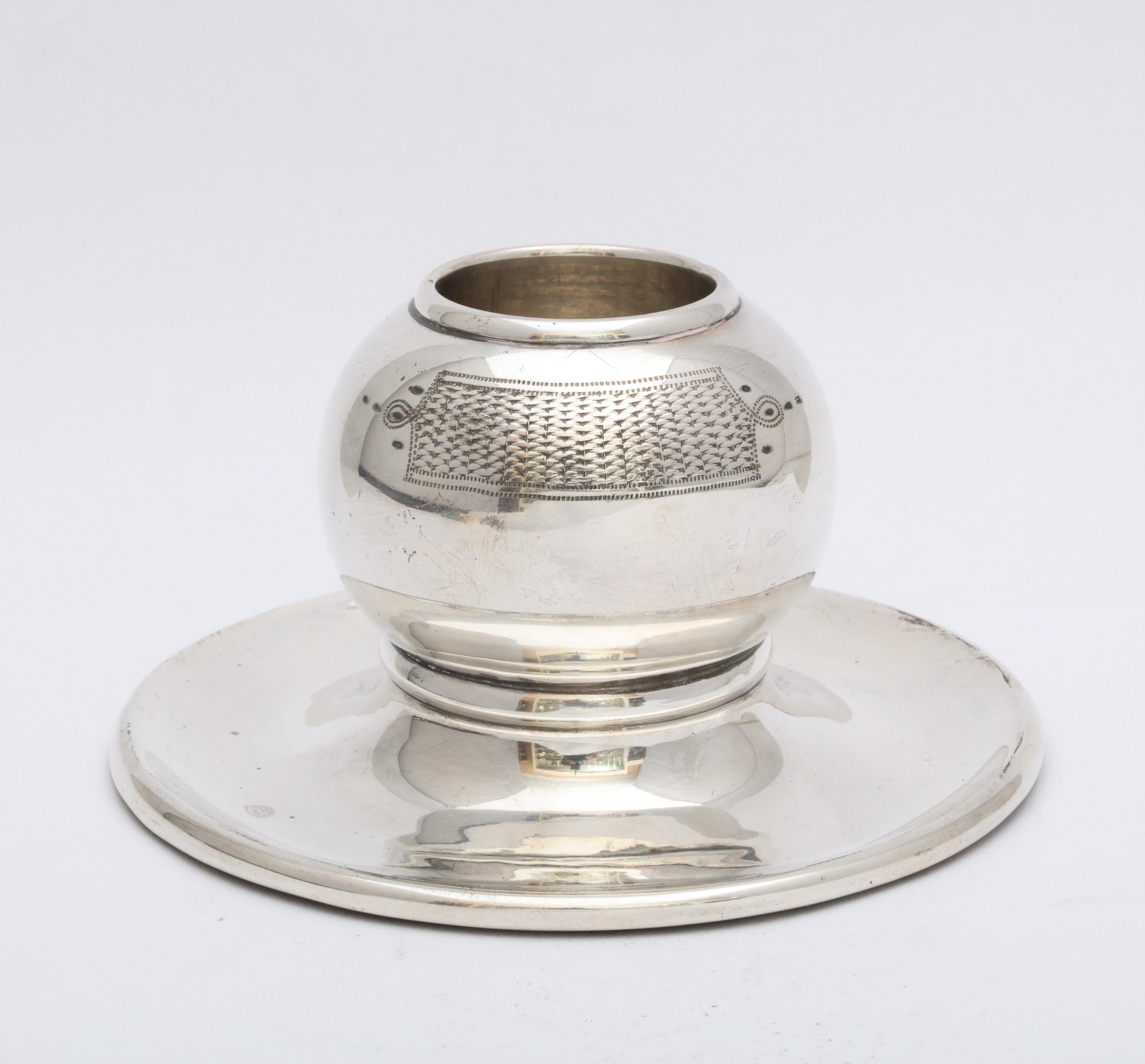 Edwardian All Sterling Silver Match Striker on Sterling Silver Base 6