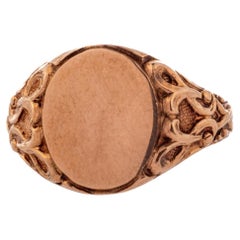 Edwardian Alsop Brothers 14kt Eternity Knot Signet Ring
