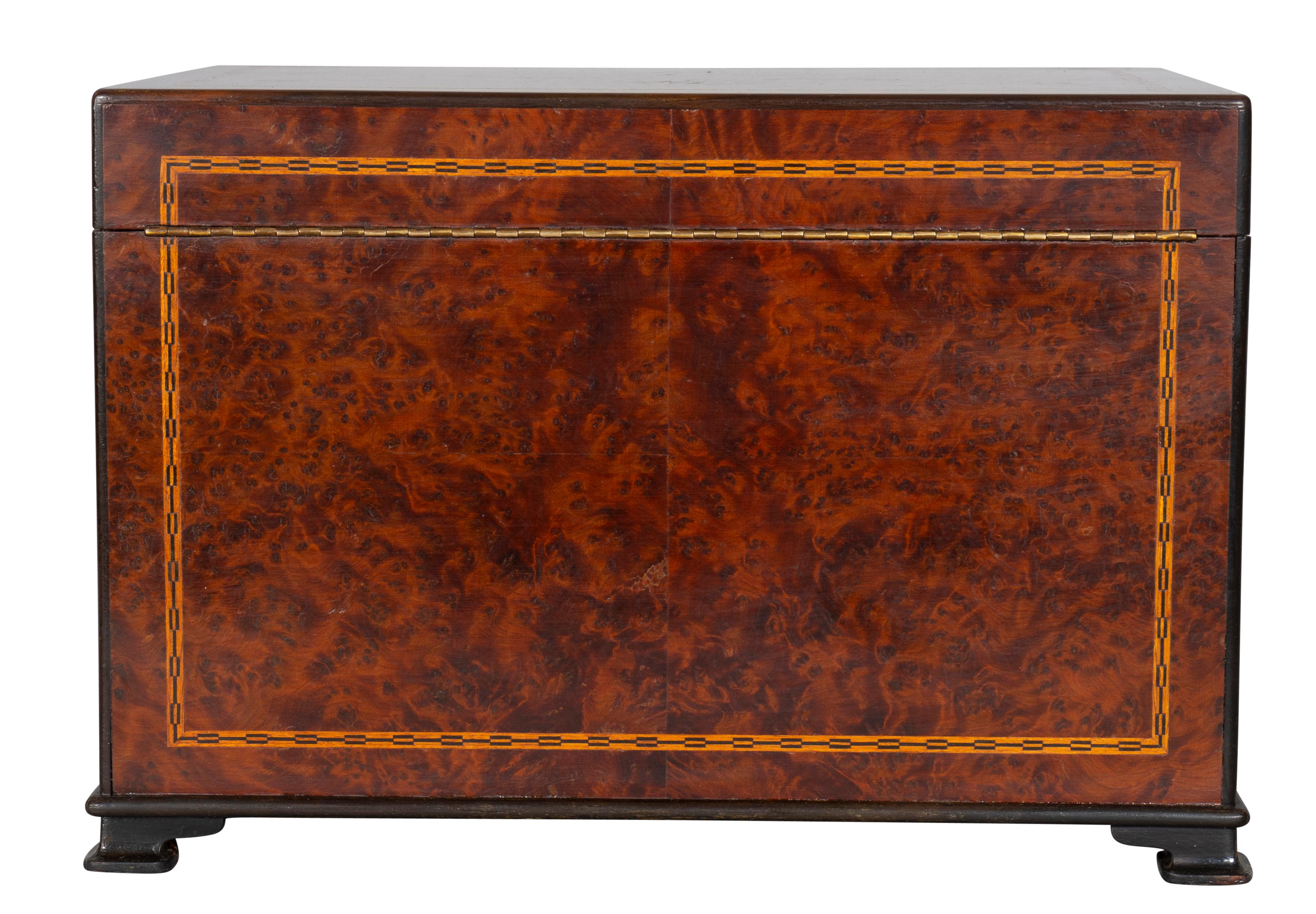 Edwardian Amboyna Wood Humidor by Dunhill 5