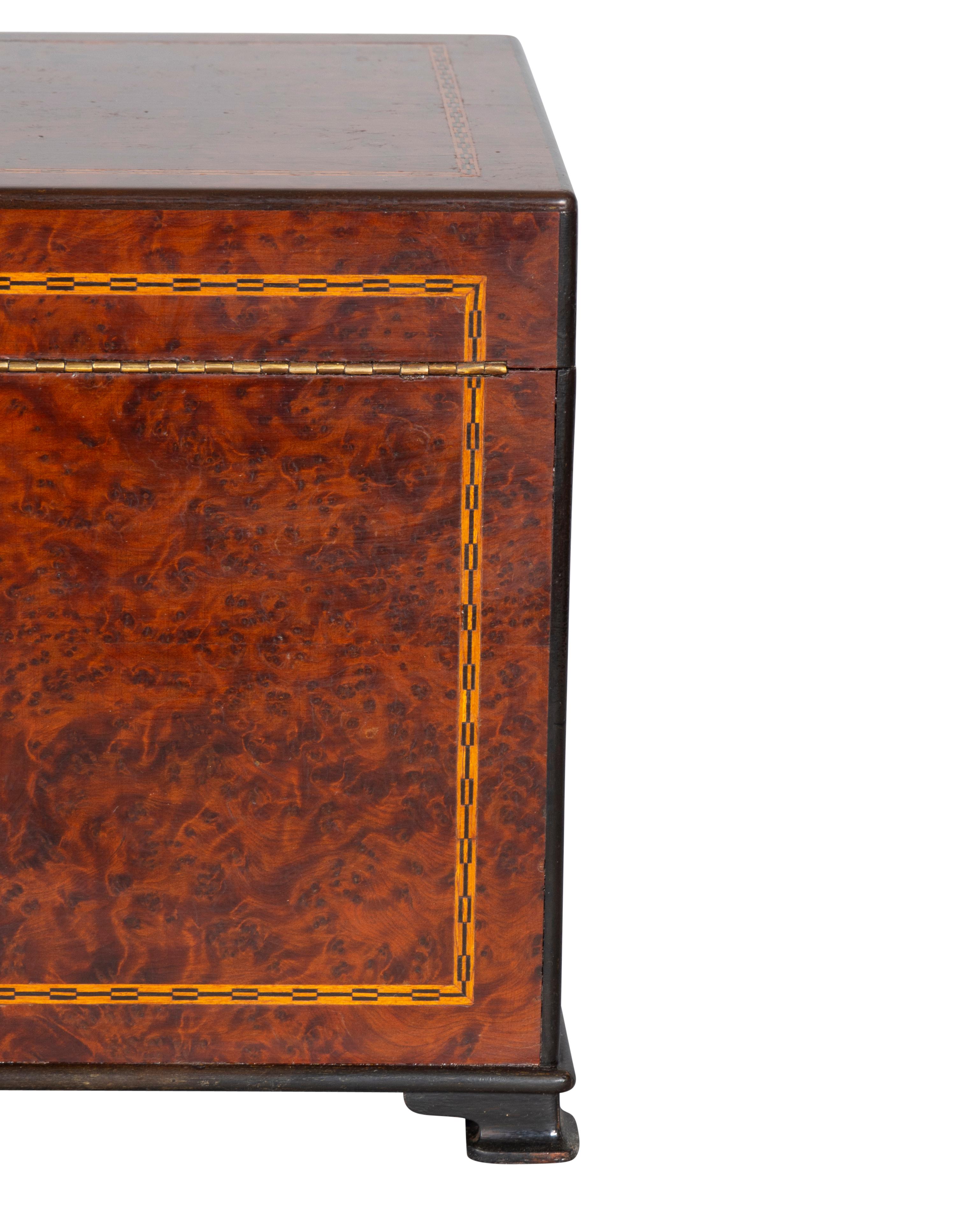 Edwardian Amboyna Wood Humidor by Dunhill 6