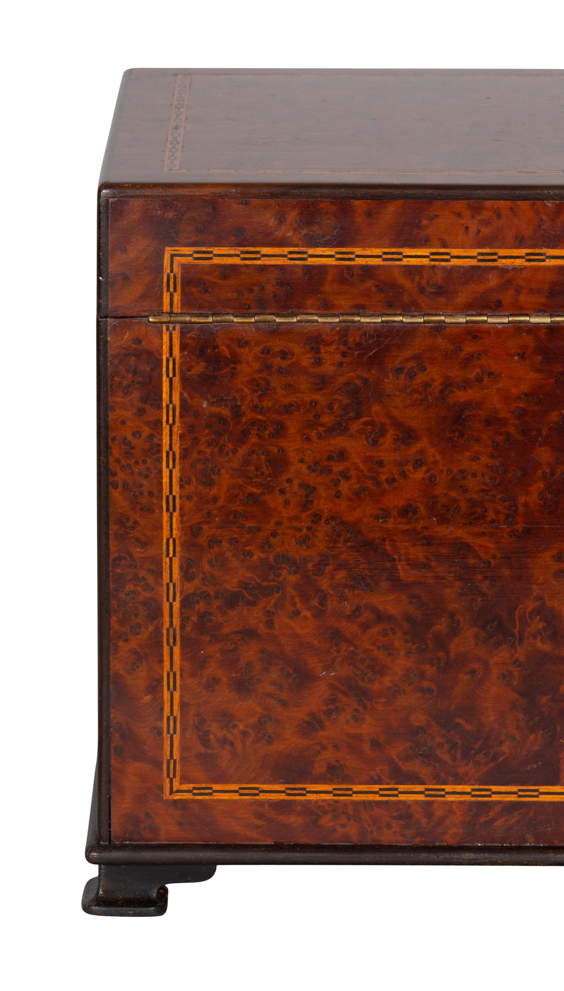 Edwardian Amboyna Wood Humidor by Dunhill 7