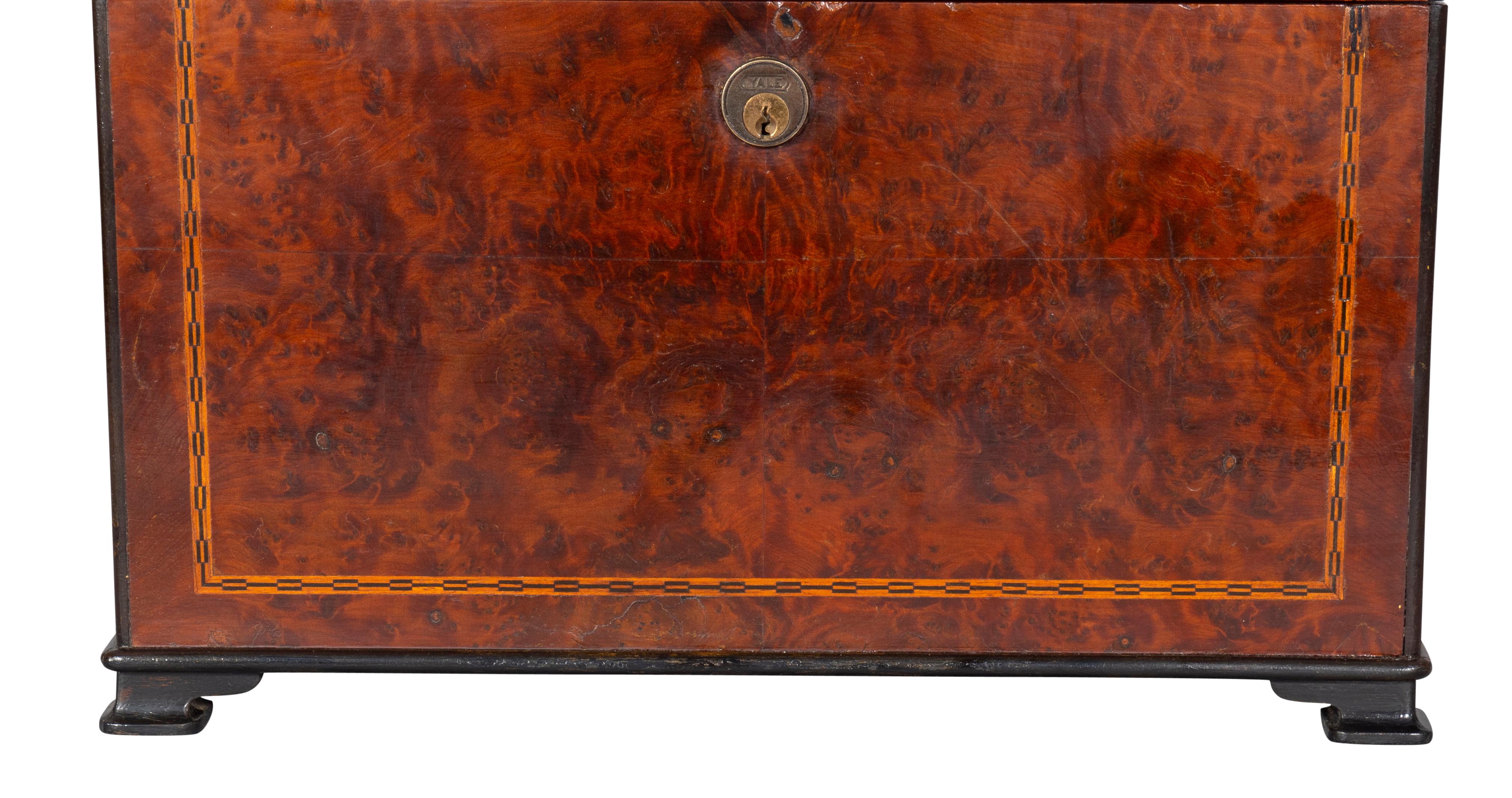 Edwardian Amboyna Wood Humidor by Dunhill 9