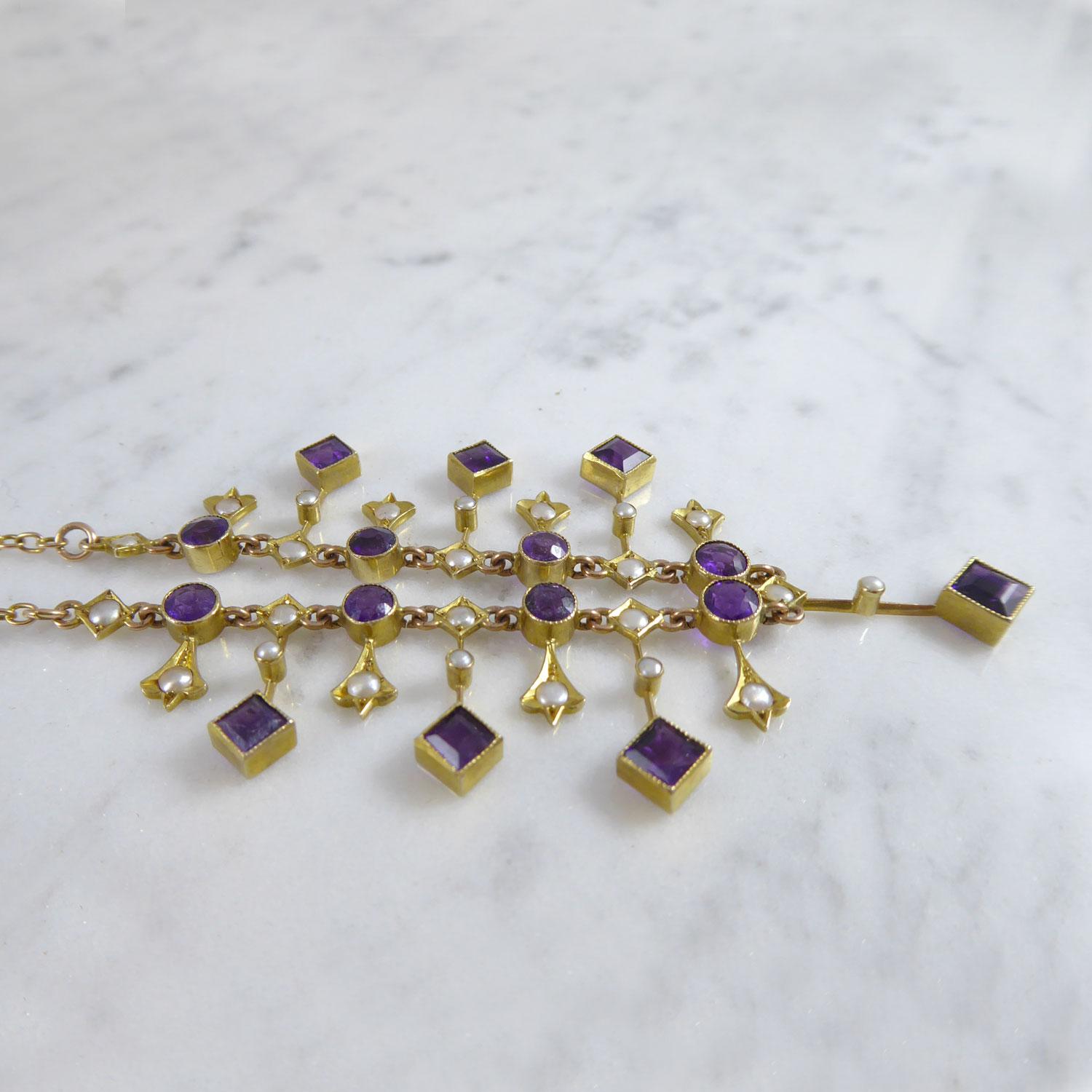 edwardian amethyst necklace