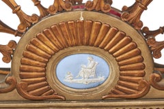 Edwardian Antique Carved and Gilded Canterbury with Jasper Ware Inset Plaques