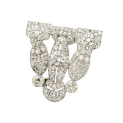 Edwardian Antique Diamond Platinum Brooch