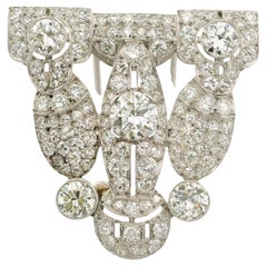 Edwardian Antique Diamond Platinum Brooch