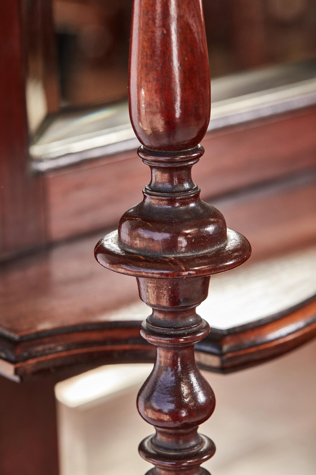 Edwardian Antique Mahogany Inlaid Display Cabinet 4