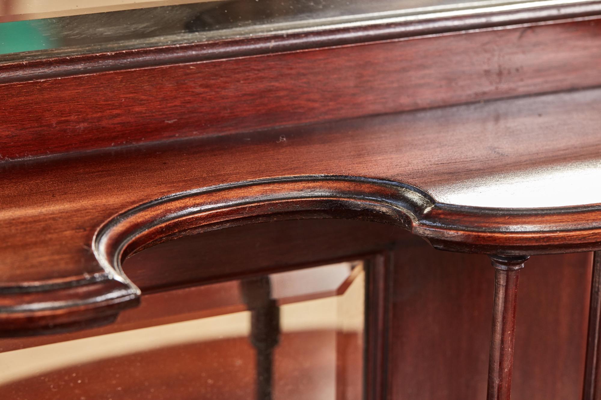 Edwardian Antique Mahogany Inlaid Display Cabinet 1