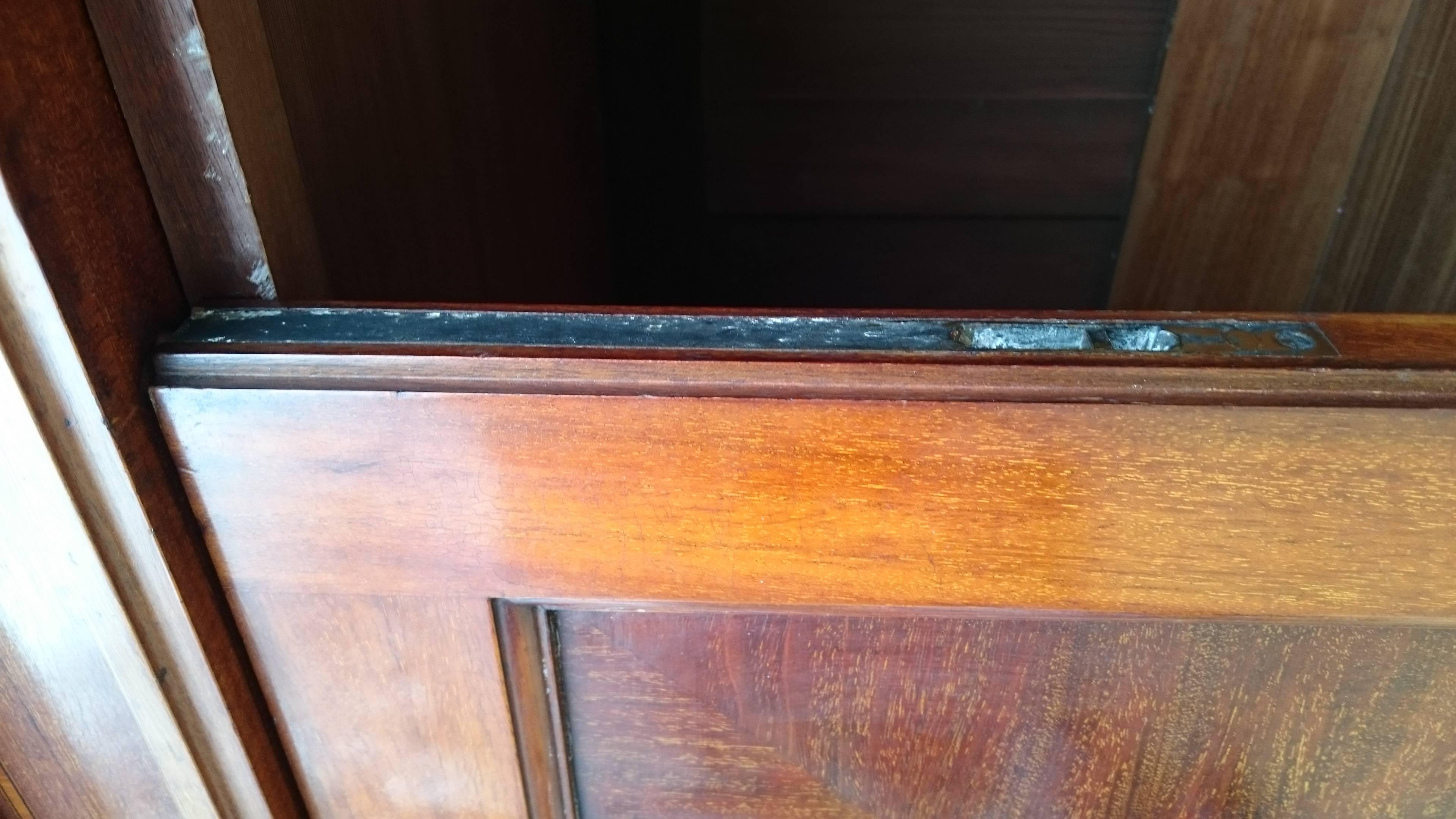 Edwardian Antique Mahogany Wardrobe Linen Press Made by Gillow of Lancaster 9