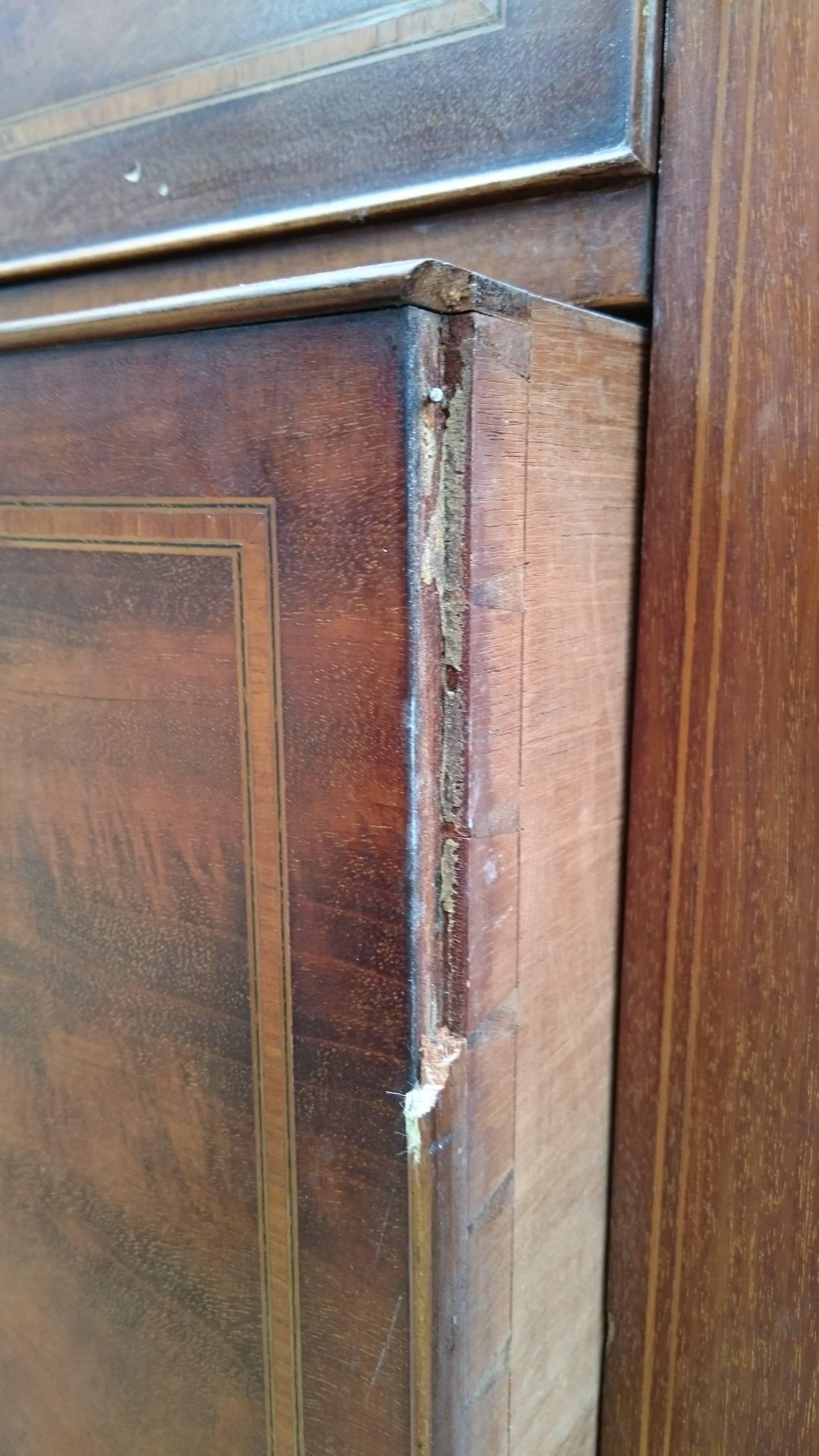 Edwardian Antique Mahogany Wardrobe Linen Press Made by Gillow of Lancaster 1