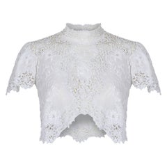 Edwardian Antique Maltese Lace and Embroidered Blouse