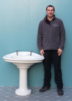 Edwardian Antique Pedestal Washstand