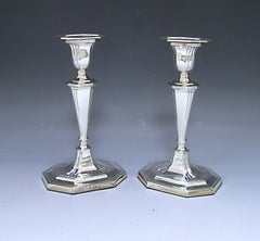 Edwardian Antique Silver Candlestick, 1906