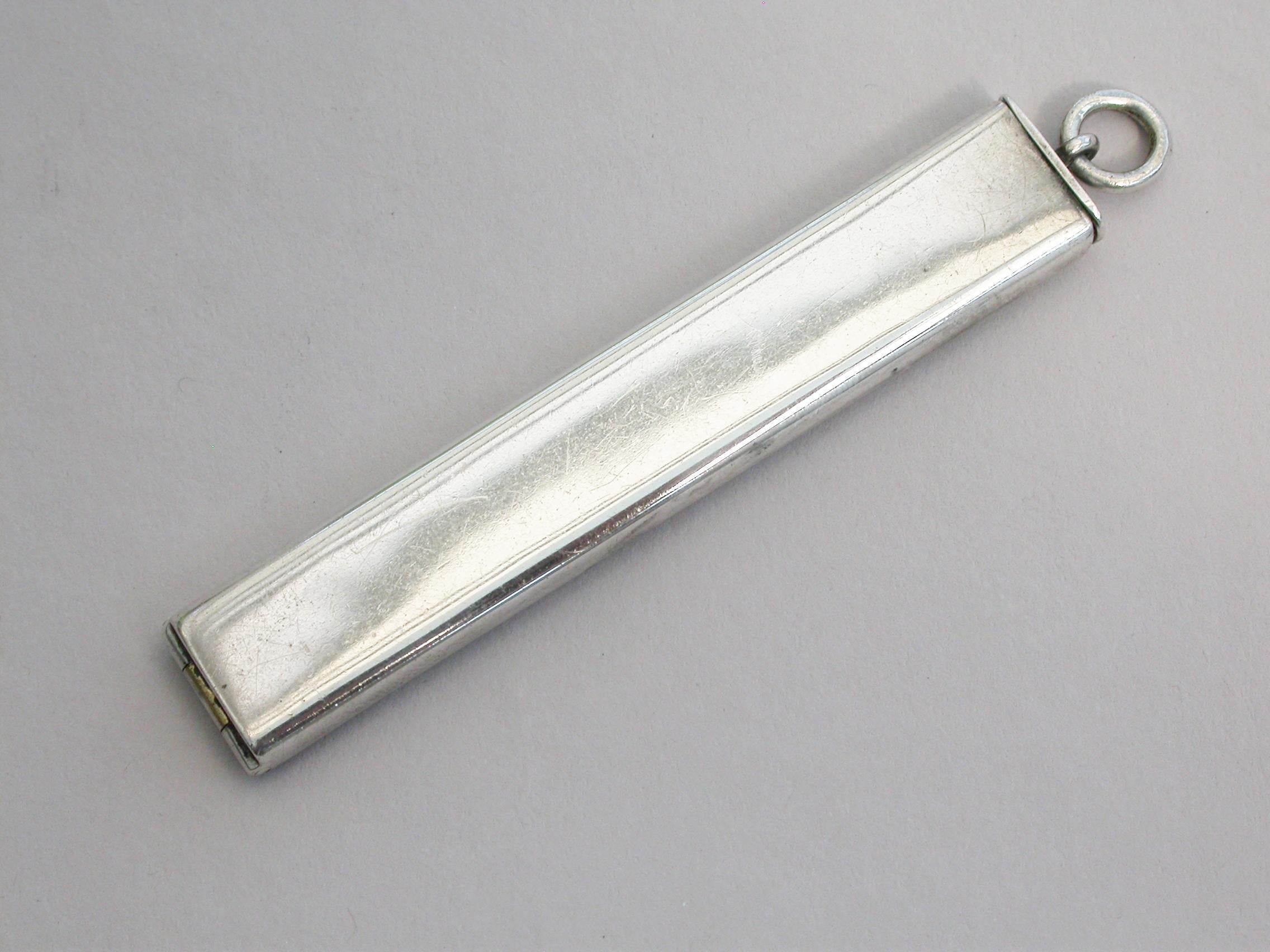 English Edwardian Antique Silver Miniature Travelling Paint Box J C Vickery London, 1907 For Sale