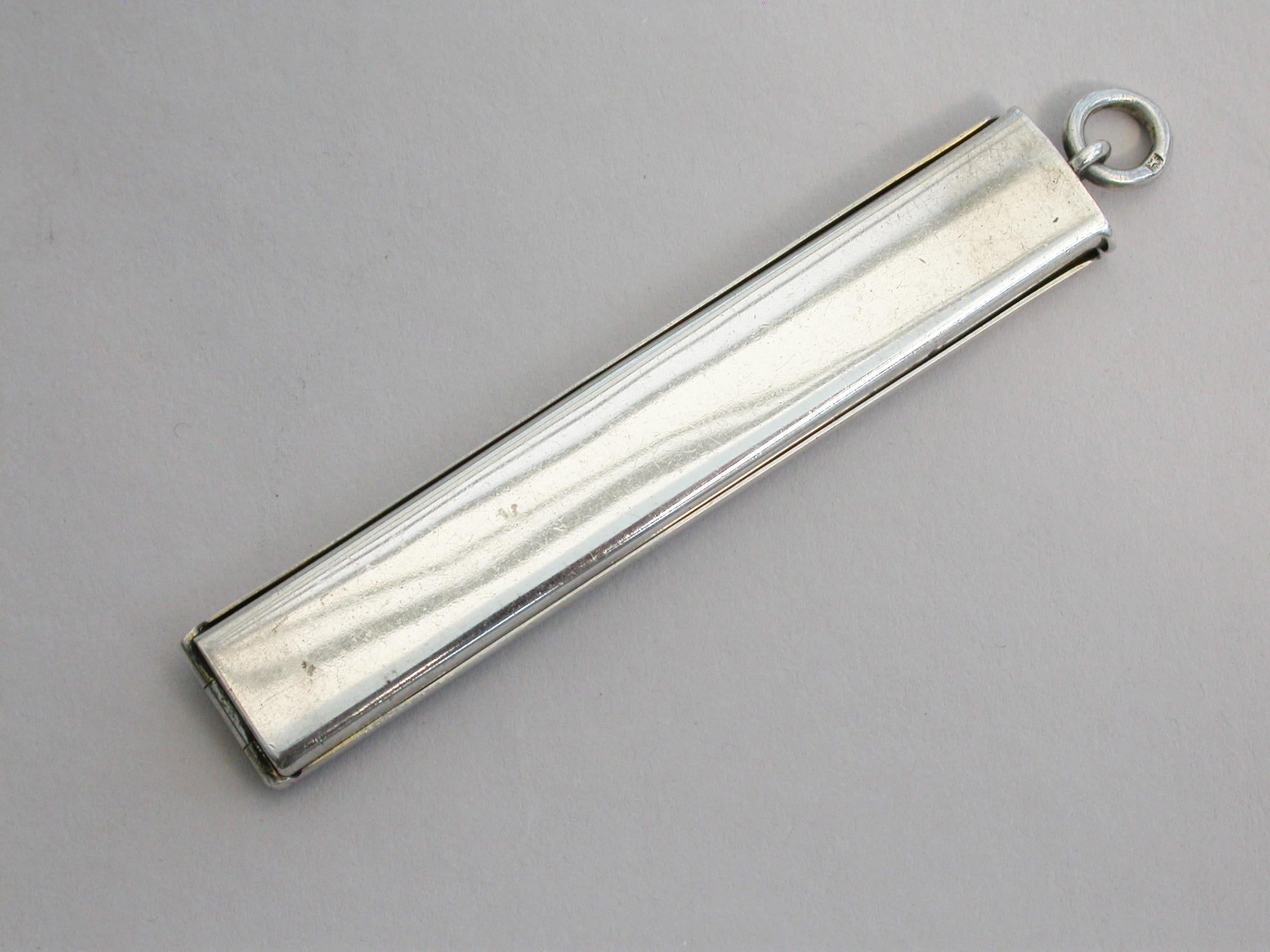 Edwardian Antique Silver Miniature Travelling Paint Box J C Vickery London, 1907 In Good Condition For Sale In Sittingbourne, Kent