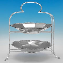 Edwardian Antique Silver Plate Cake Stand, Made, circa 1910