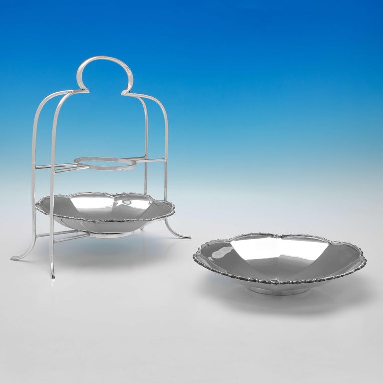 Edwardian Antique Silver Plate Cake Stand, Made, circa 1910 For Sale at