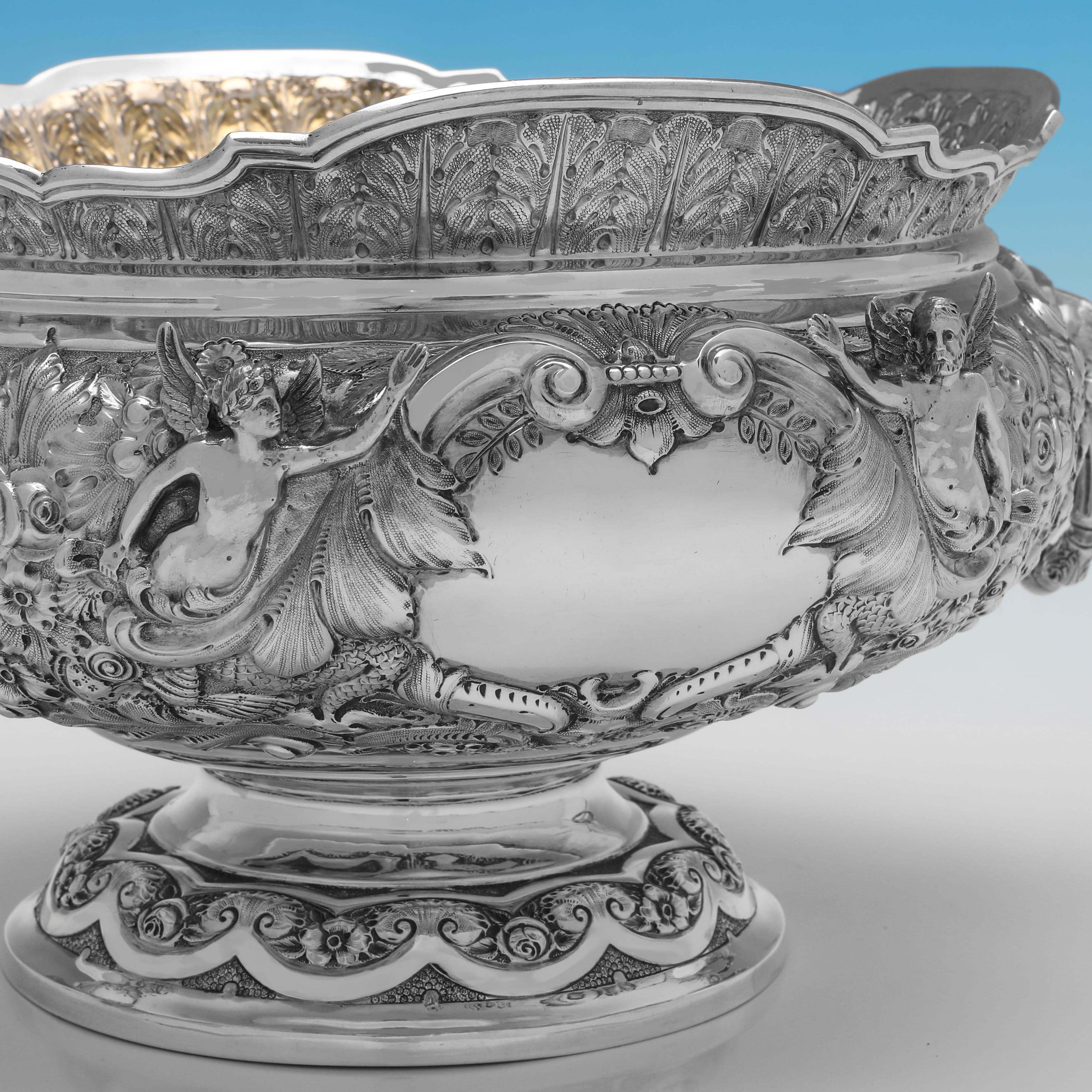 Cuenco eduardiano antiguo de plata de ley con motivo Armada de Elkington 1905 Eduardiano en venta