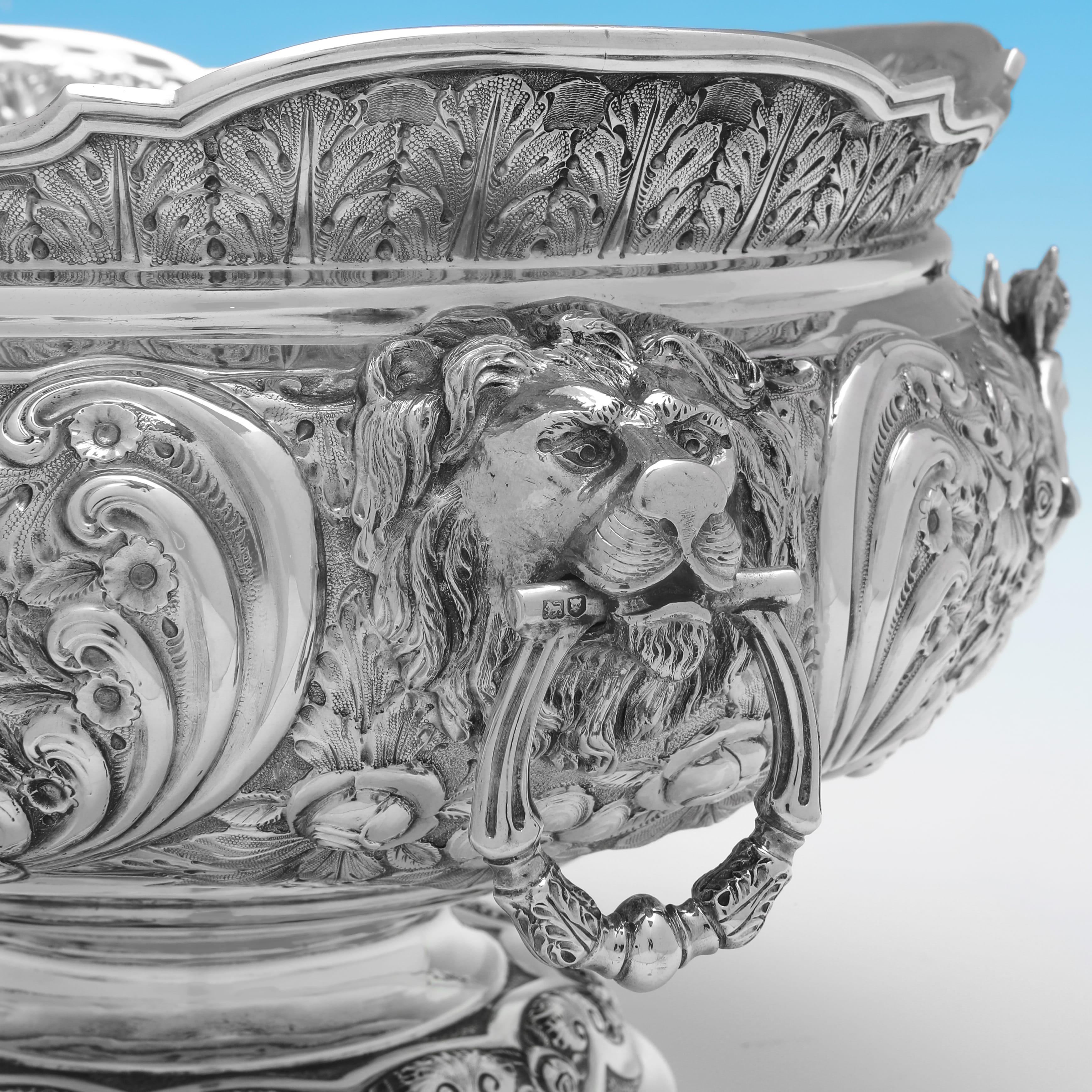 Cuenco eduardiano antiguo de plata de ley con motivo Armada de Elkington 1905 Inglés en venta
