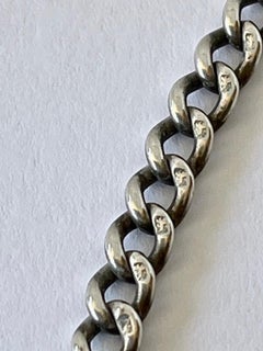 Edwardian Antique Sterling Silver Fob Chain Cowra Calendonian Society Hallmarked