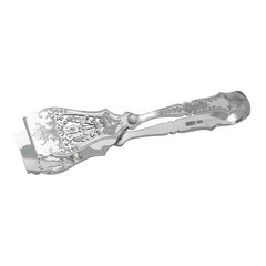Edwardian antiken Sterling Silber Paar Spargelbesteck gepunzt im Jahr 1907