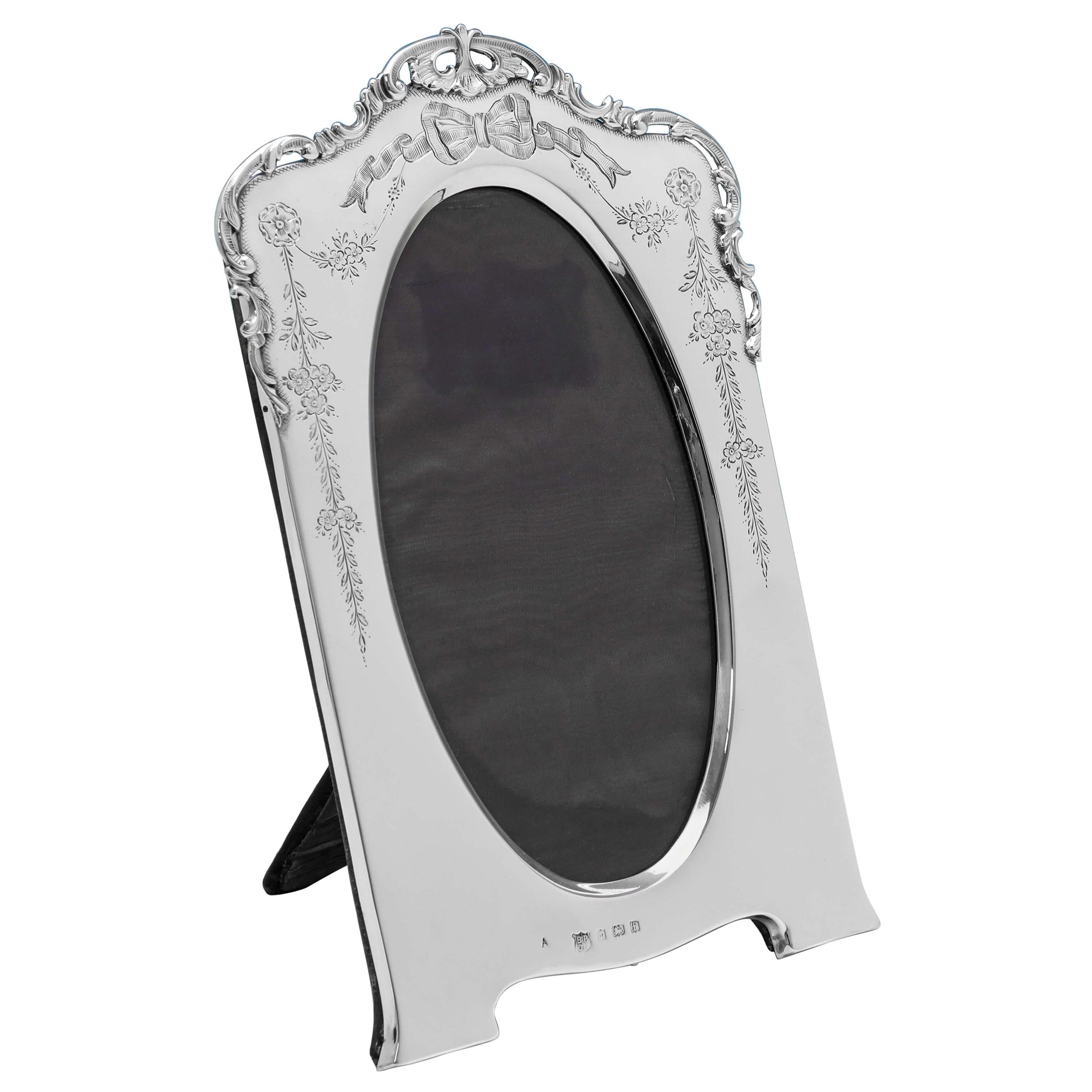 Edwardian Antique Sterling Silver Photograph Frame from 1905