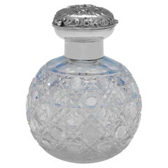 Edwardian Antique Sterling Silver Scent Bottle, Mappin & Webb, London, 1902
