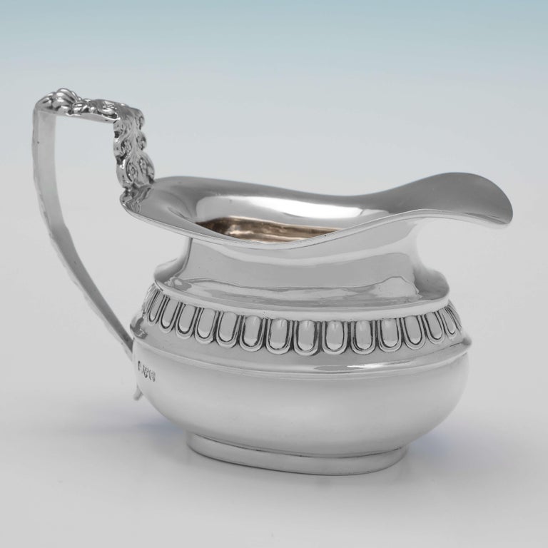 Edwardian Antique Sterling Silver Sugar And Cream Set, Chester 1905 For