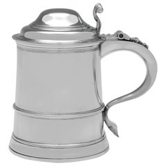 Antiker edwardianischer Tankard aus Sterlingsilber – London 1901