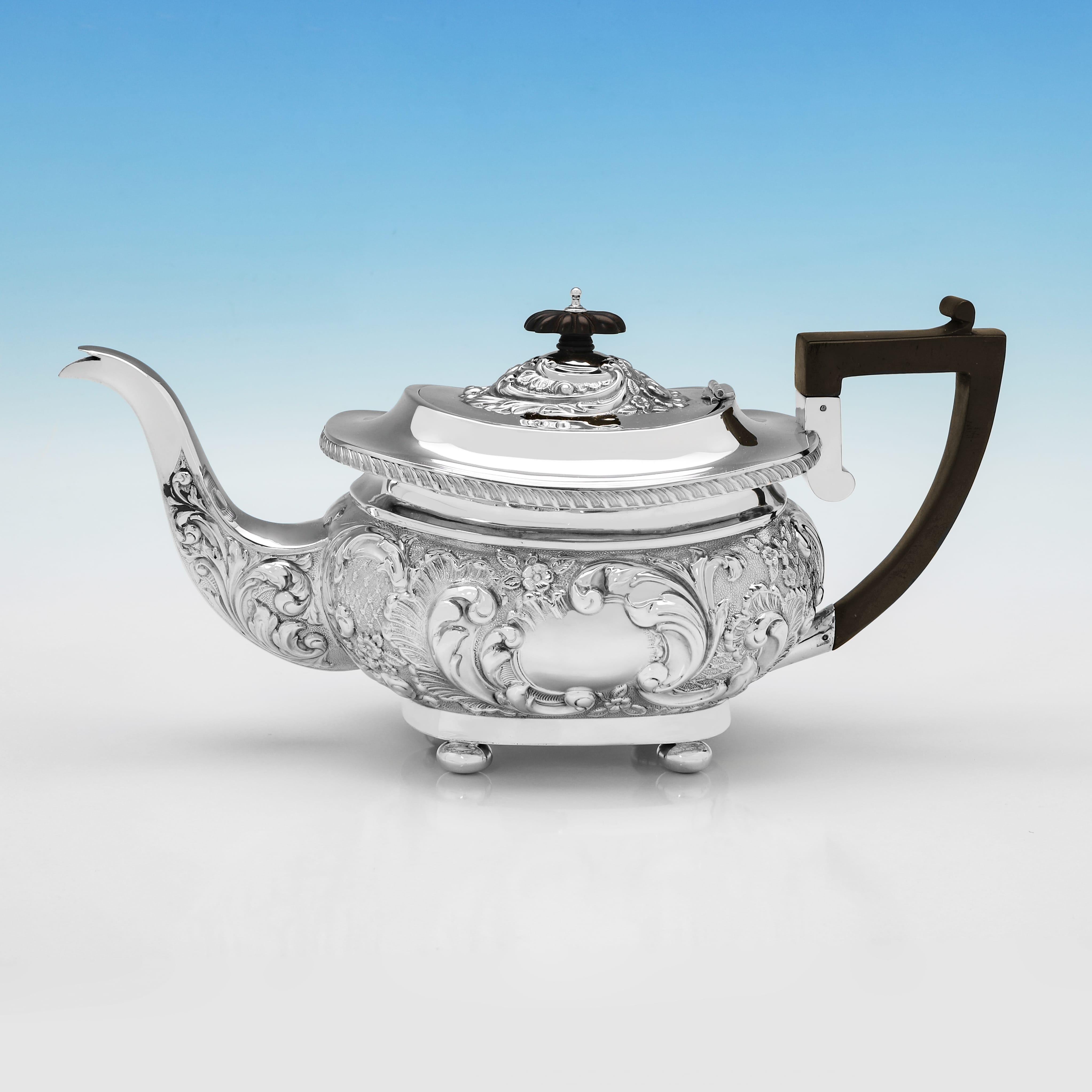 Edoardiano Servizio da tè e caffè in argento antico edoardiano - realizzato nel 1901 in vendita