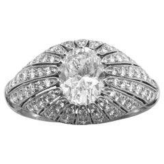 Edwardian Art Deco Diamond Ring GIA Certified 1.03 Carat Chavana Collection
