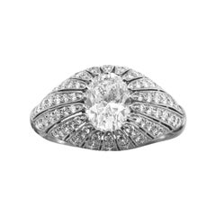 Edwardian Art Deco Diamond Ring GIA Certified 1.03 Carat Chavana Collection