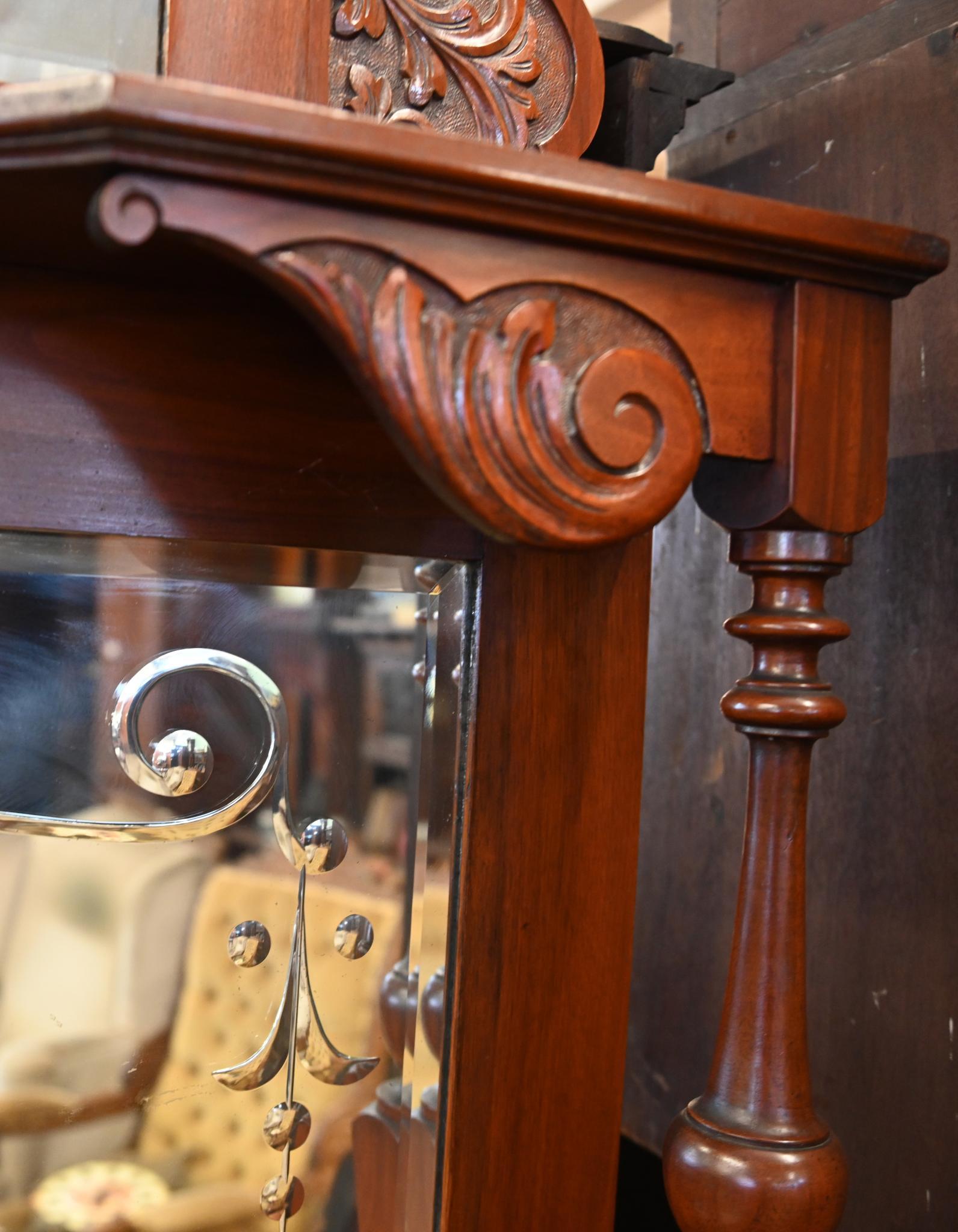 Gorgeous Edwardian walnut marquetry inlaid Art Nouveau sideboard with a carved wood cornice
Comes with fitted bevel glass mirrors
Supported by 2 columns
Circa 1910
Bought from a private house sale in London's Holborn
We ship to every corner of the