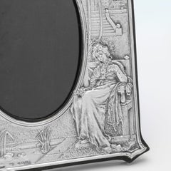 Portafoto edoardiano in argento Sterling Art Nouveau, Birmingham 1906