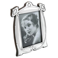 Cadre pour photographies Art nouveau édouardien en argent sterling de style Art nouveau