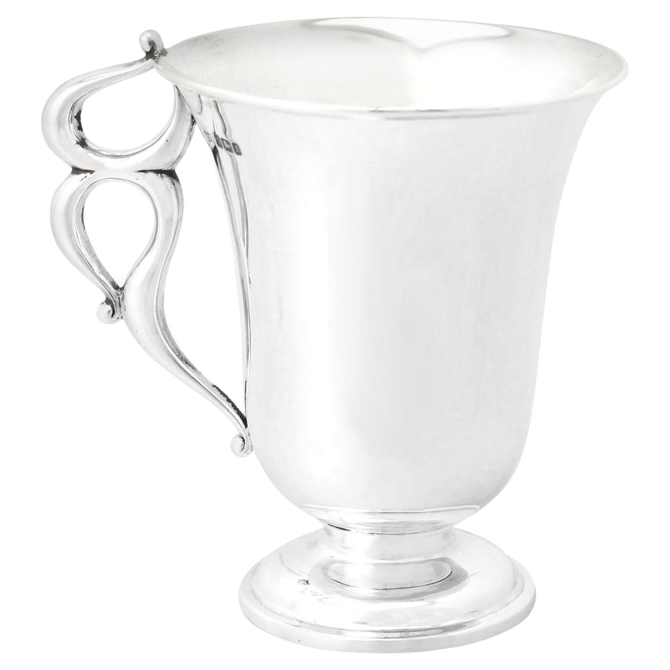 Tazza in argento sterling in stile Art Nouveau edoardiano