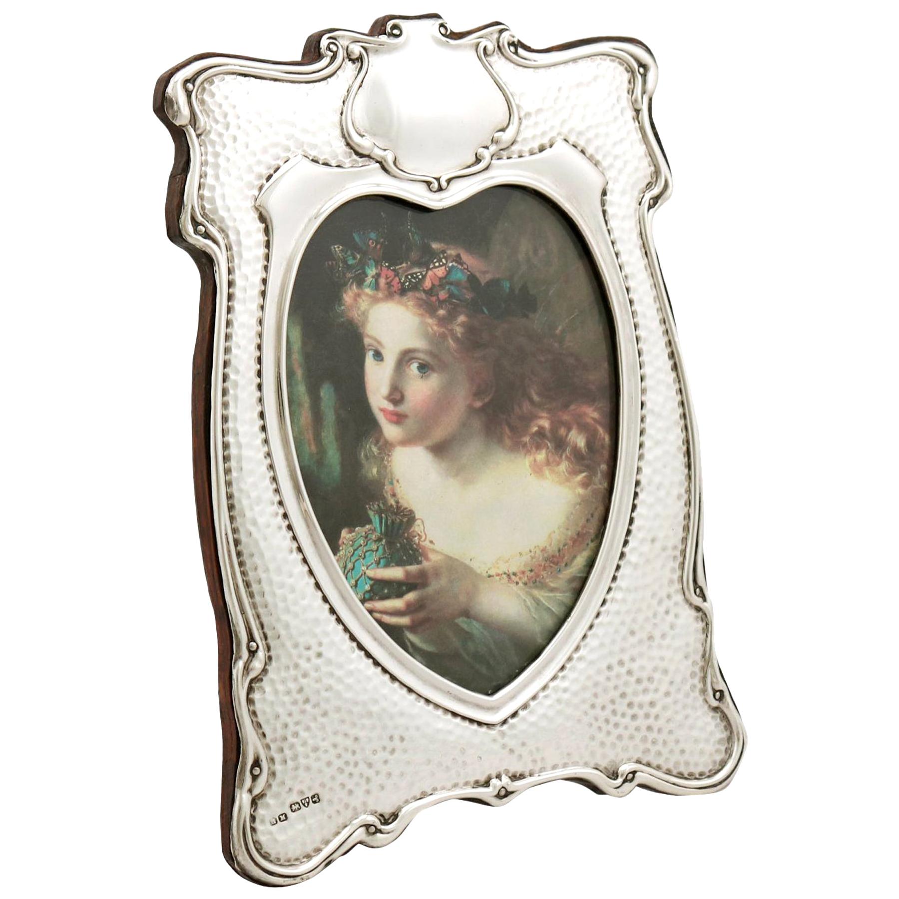 Edwardian Art Nouveau Style Sterling Silver Photograph Frame