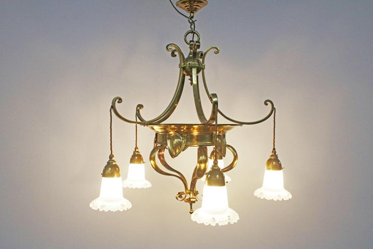 Edwardian Arts And Crafts Brass Five Branch Electrolier Ceiling Light For At 1stdibs - Pair Of Edwardian Ceiling Lights Edwardian Arts And Crafts Brass Five Branch Electrolier Ceiling Light For At 1stdibs - Pair Of Edwardian Ceiling Lights