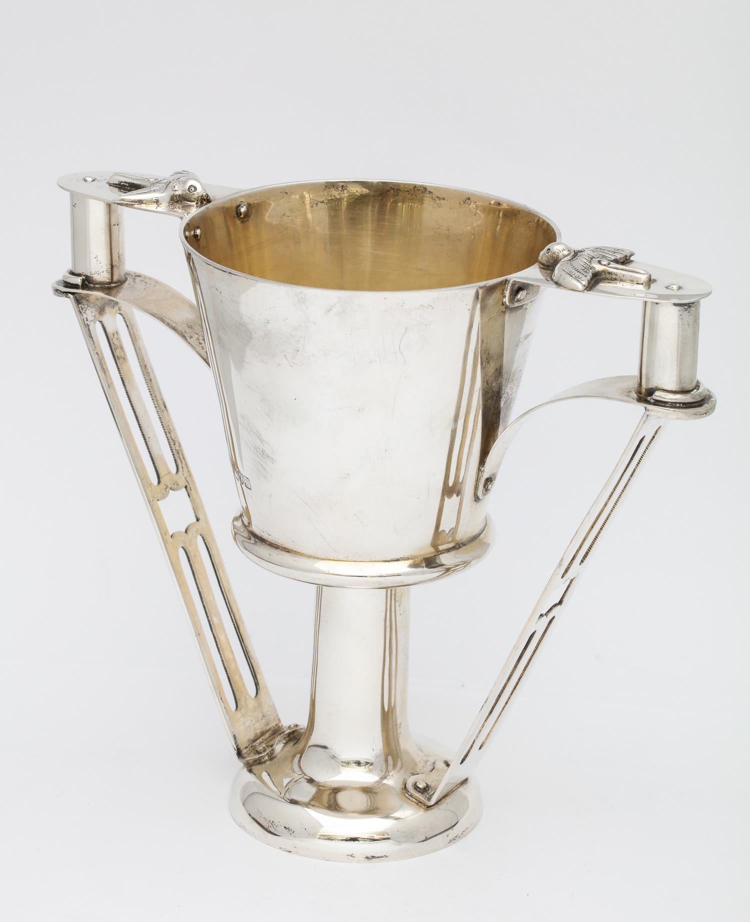 Edwardian Arts & Crafts Sterling Silver Two-Handled Cup In Excellent Condition In New York, NY