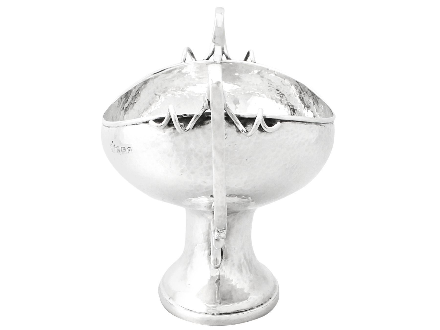 Early 20th Century Edwardian Arts & Crafts Style Sterling Silver Presentation Bowl For Sale