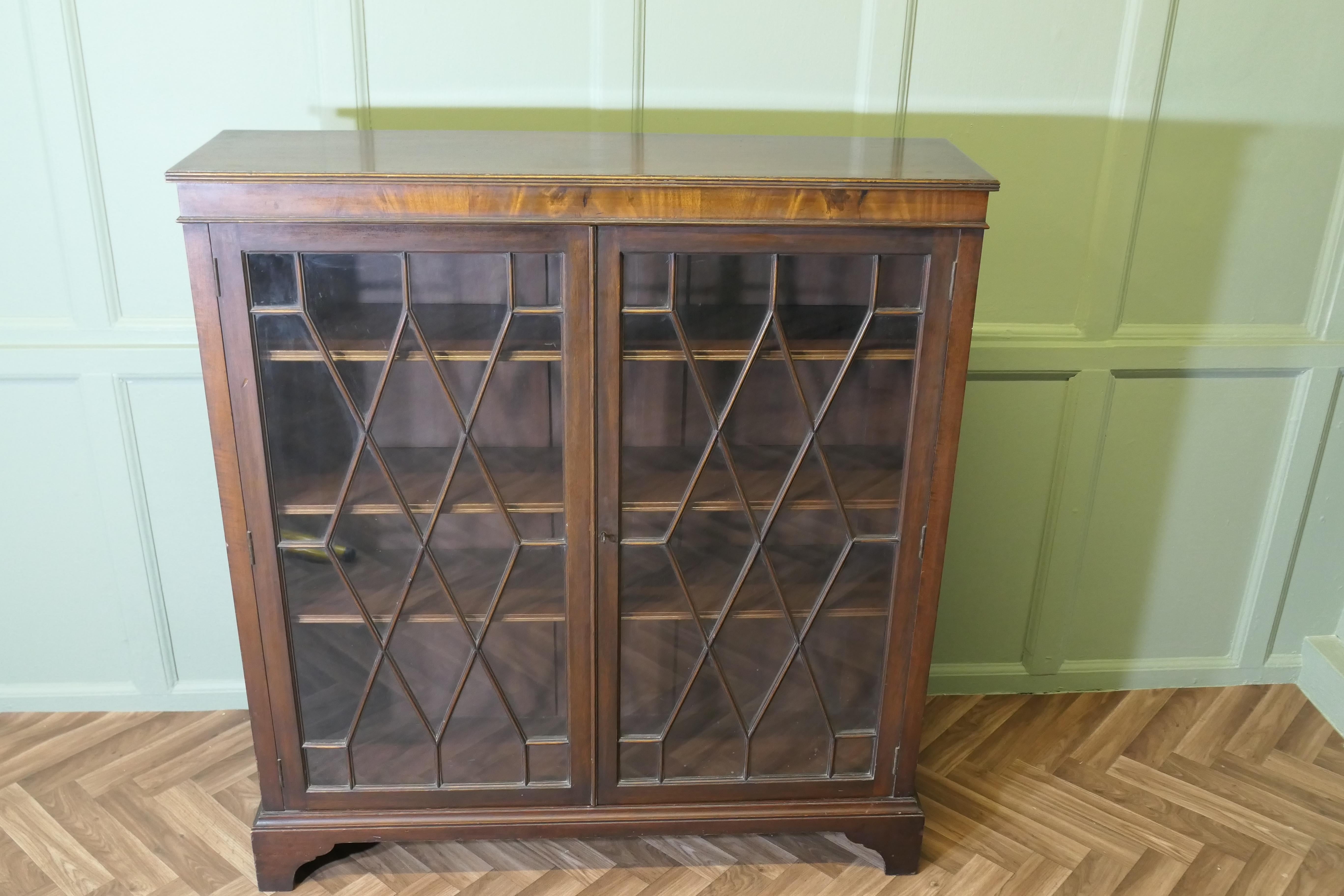 Edwardian Astral Glazed Display Cabinet/Book Case In Good Condition For Sale In Godshill, Isle of Wight