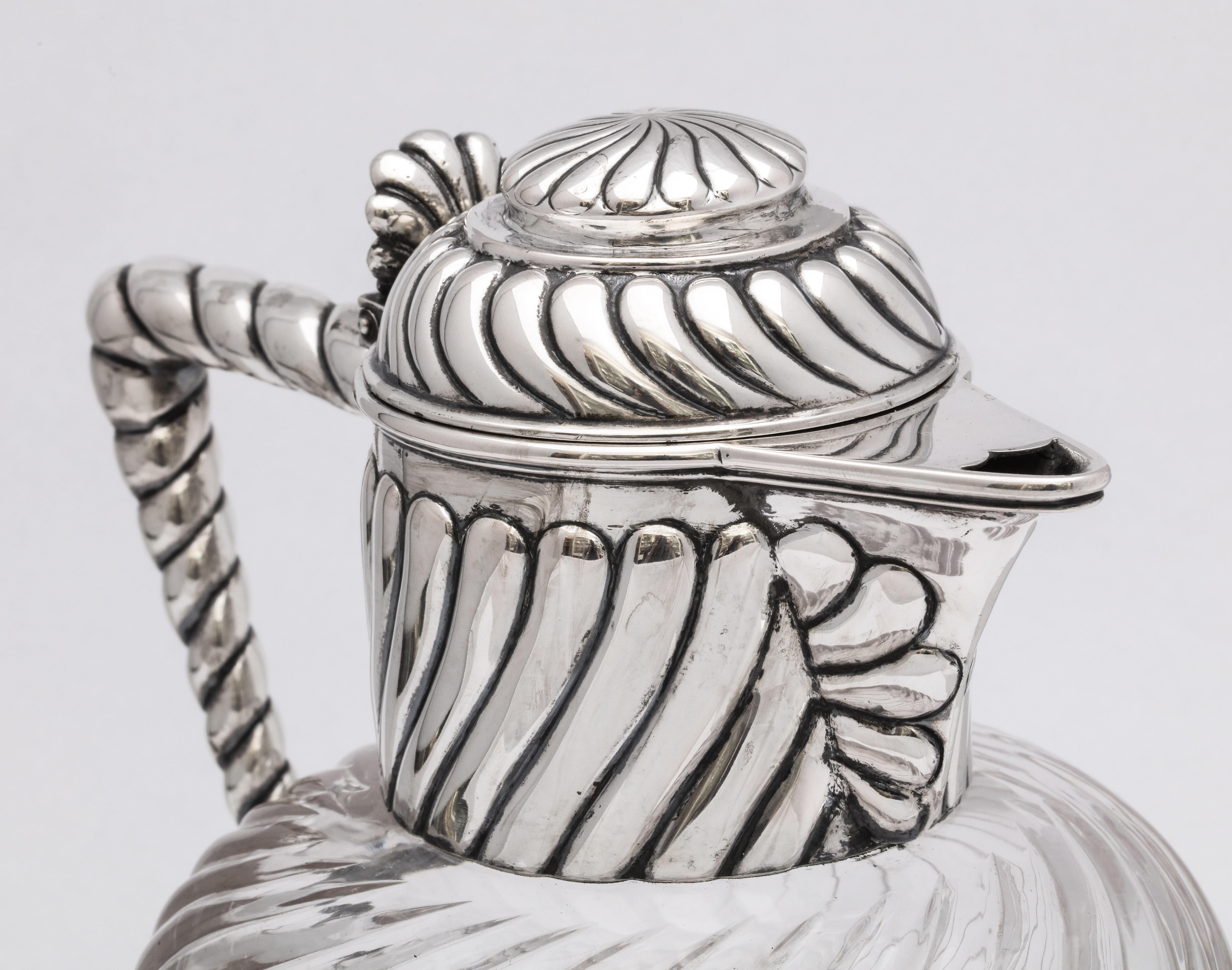 Edwardian Austrian Silver (.800), Mounted Claret Jug by Vinzenz Mayer's Sohne 6
