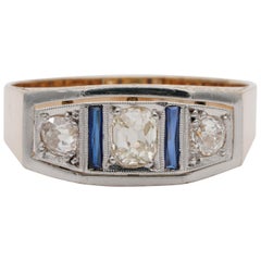 Edwardian Austro Hungarian Diamond Trilogy Ring