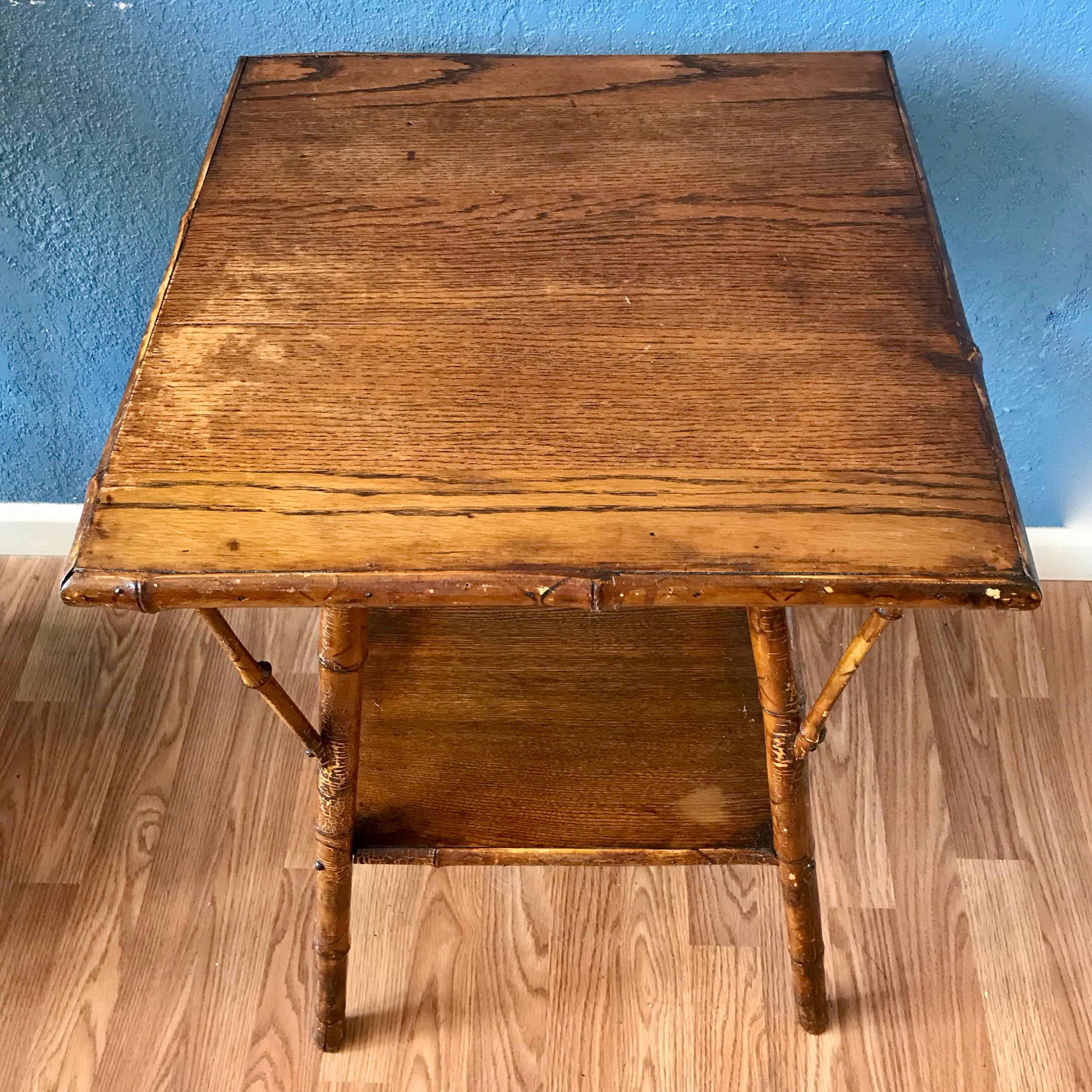 20th Century Edwardian Bamboo Side Table