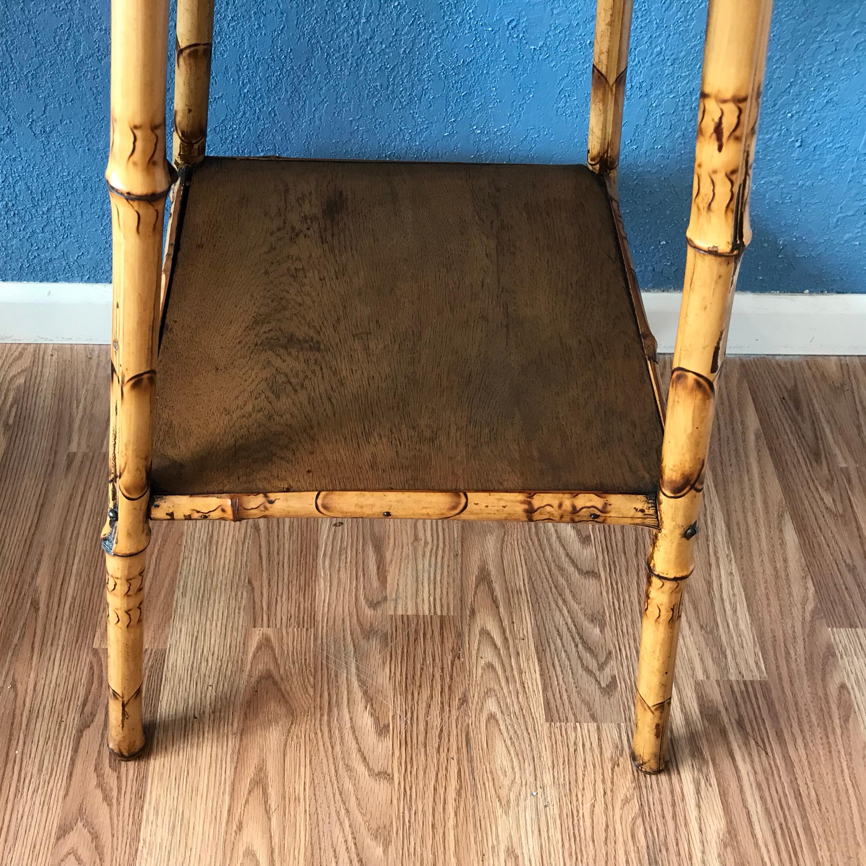 Edwardian Bamboo Side Table For Sale 2