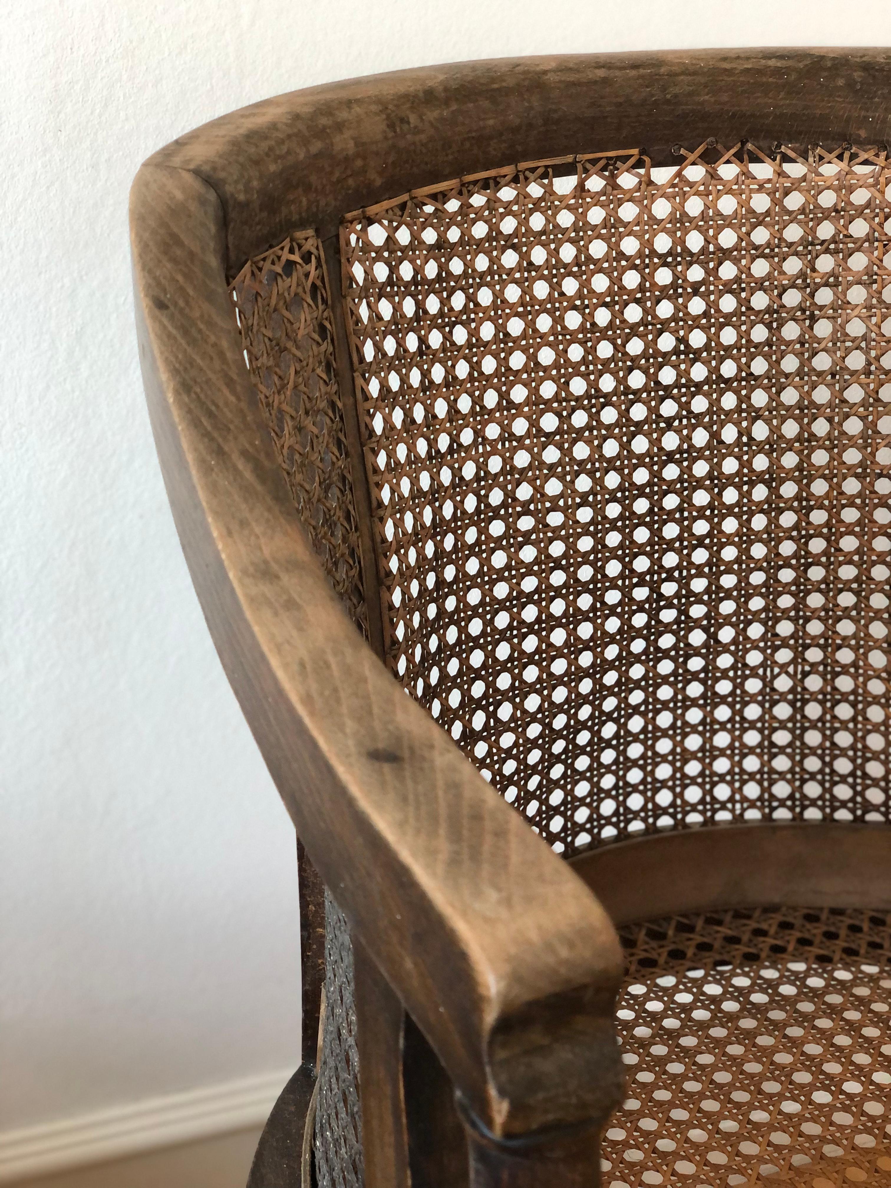 Sillón Edwardian Barley Twist con Bastón Principios del Siglo XX siglo XX en venta