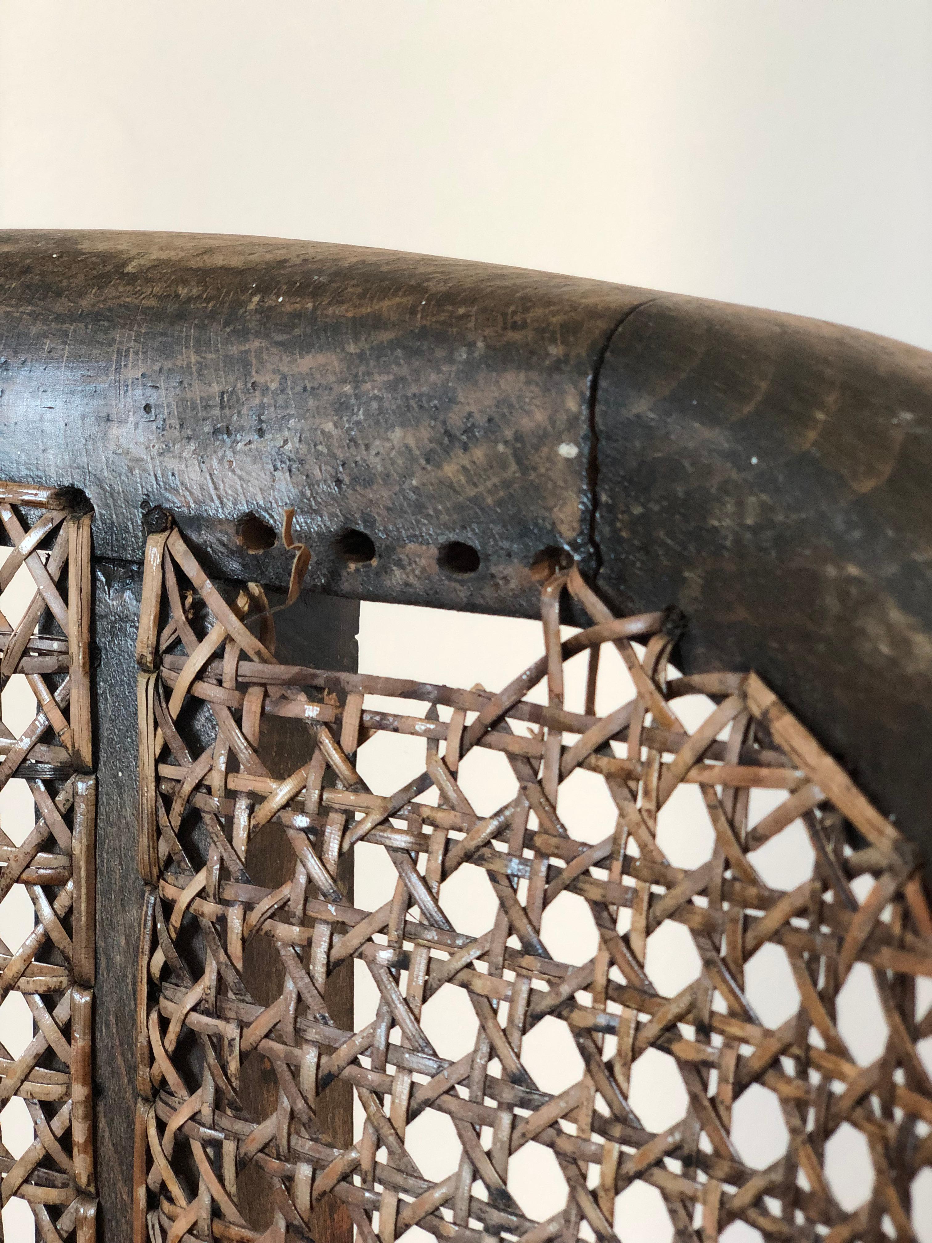 Sillón Edwardian Barley Twist con Bastón Principios del Siglo XX en venta 1