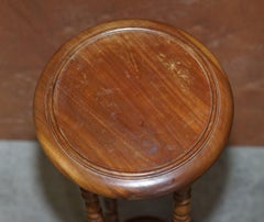 Edwardian Barley Twist Legs Tall Plant Jardiniere Display Stand with Two Tiers